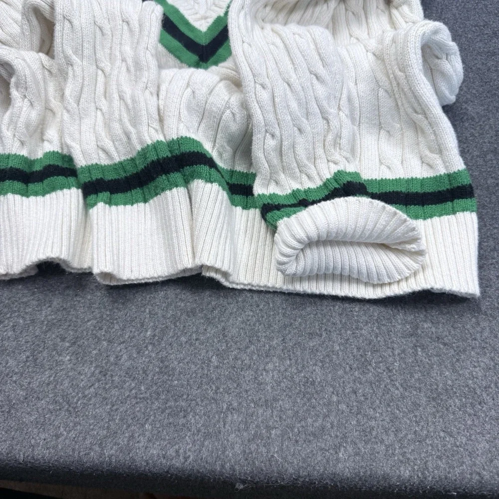 Lauren Ralph Lauren Cable Knit V Neck Sweater Womens M - Picture 9 of 11